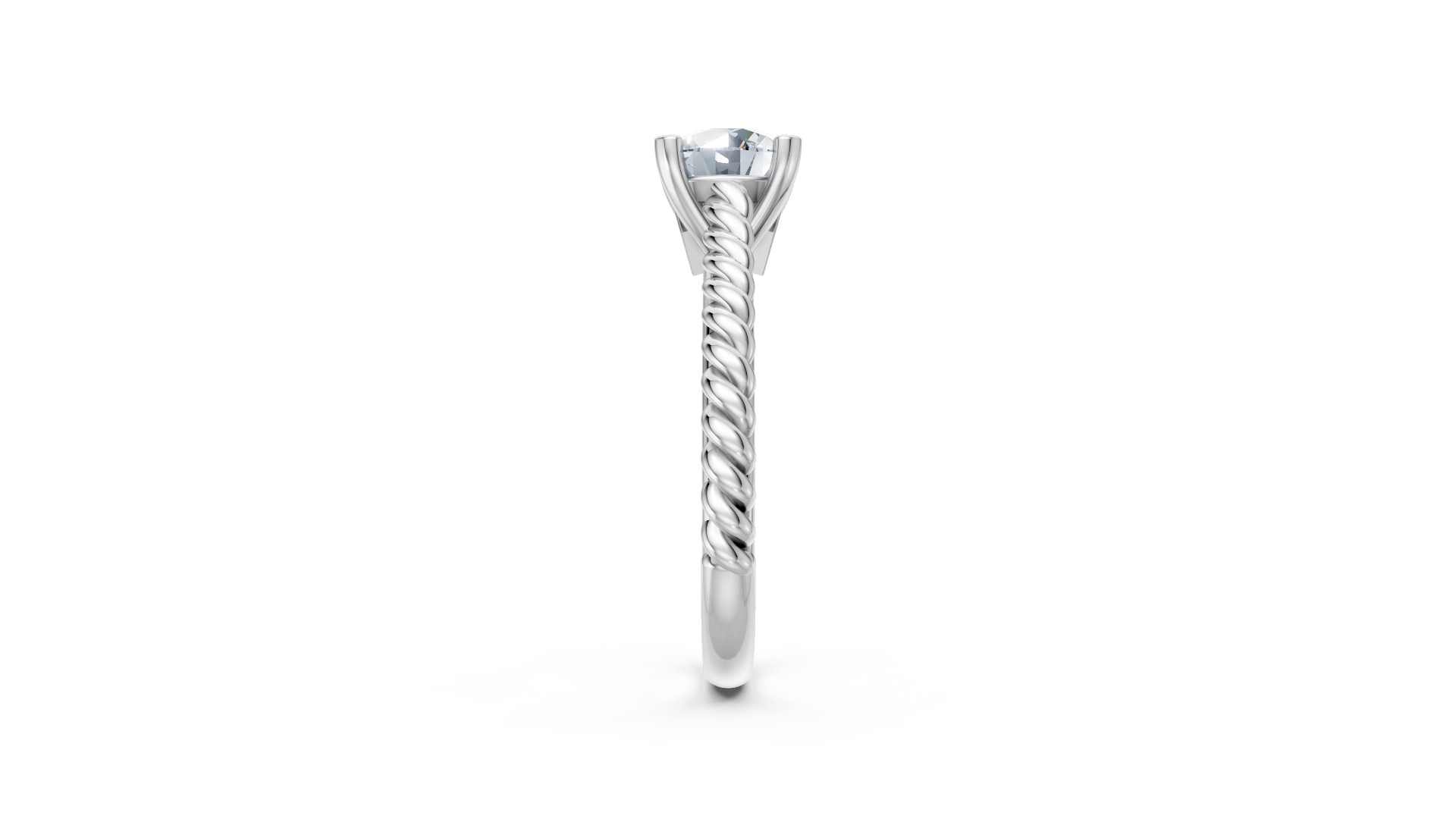 Twisted Solitaire Ring