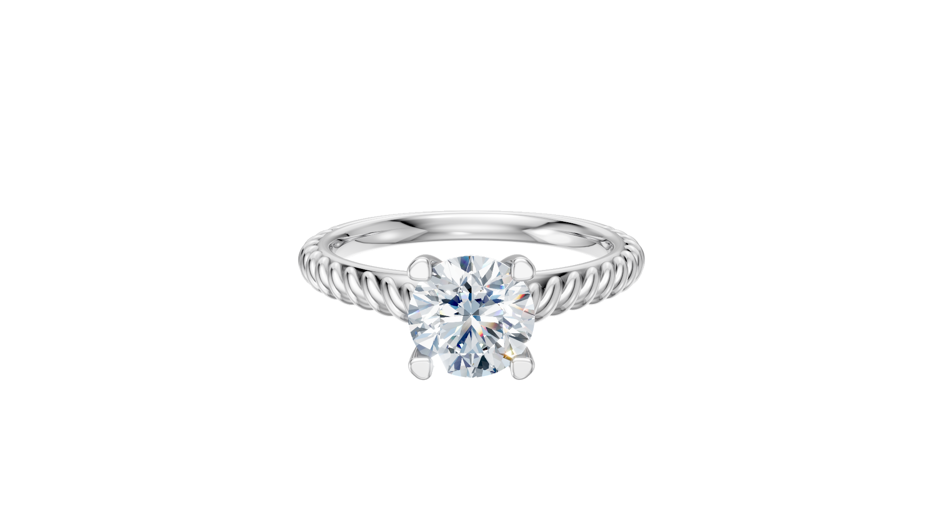 Twisted Solitaire Ring