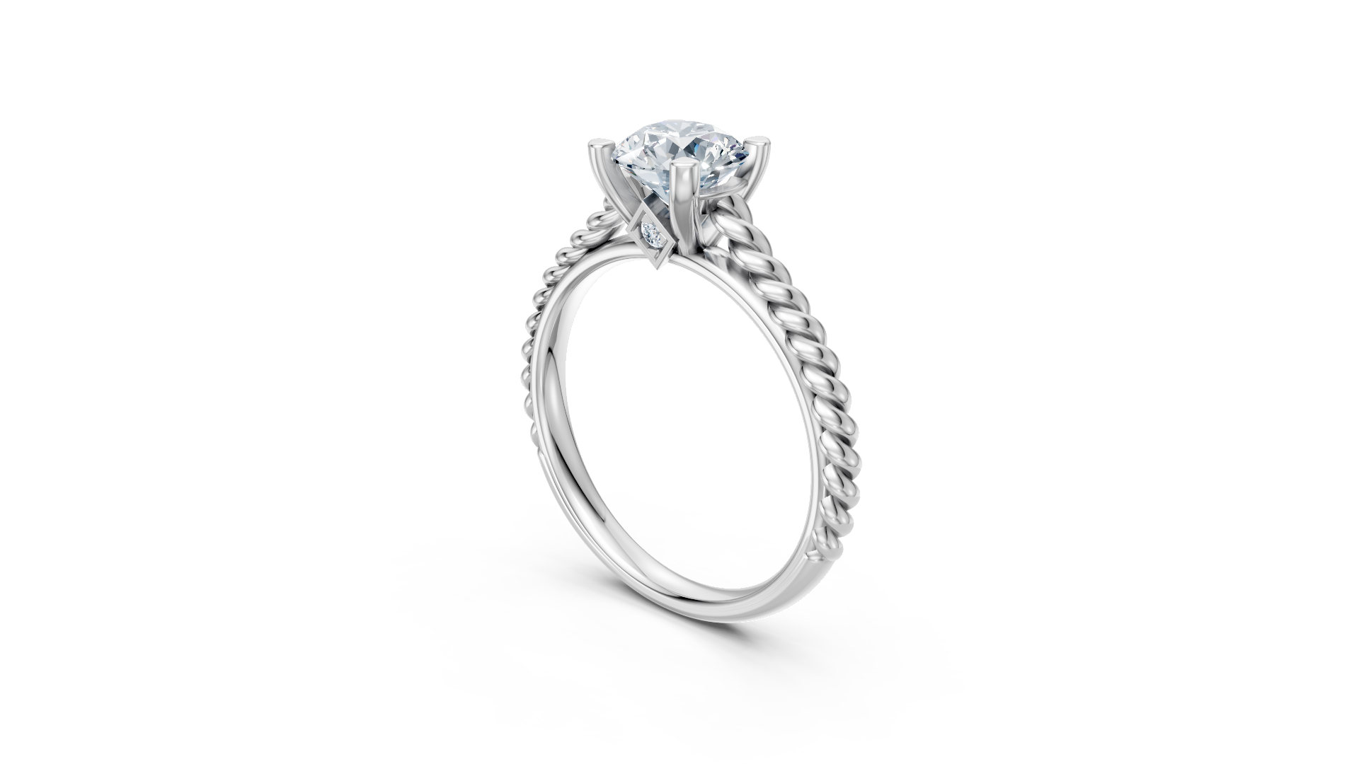 Twisted Solitaire Ring