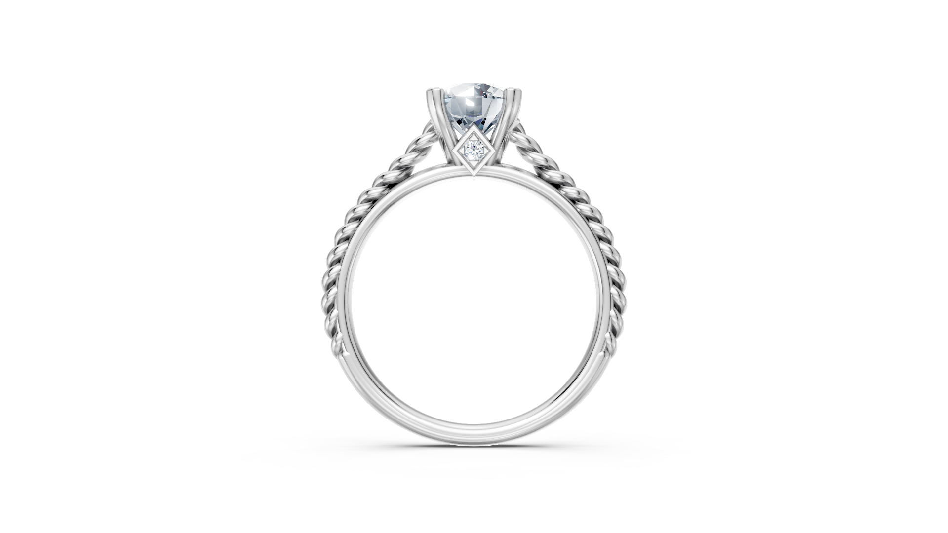 Twisted Solitaire Ring