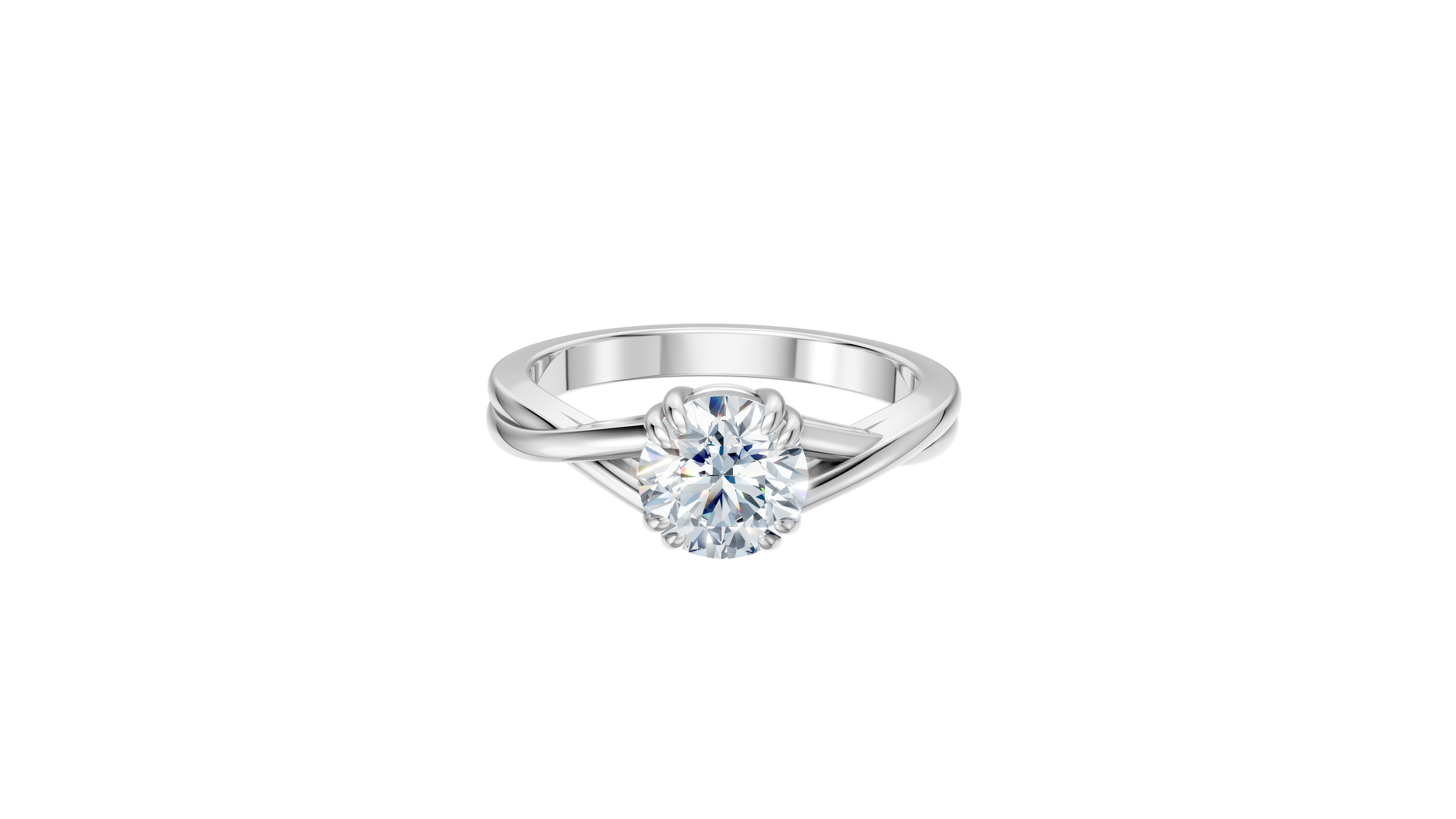 Twist Solitaire Ring