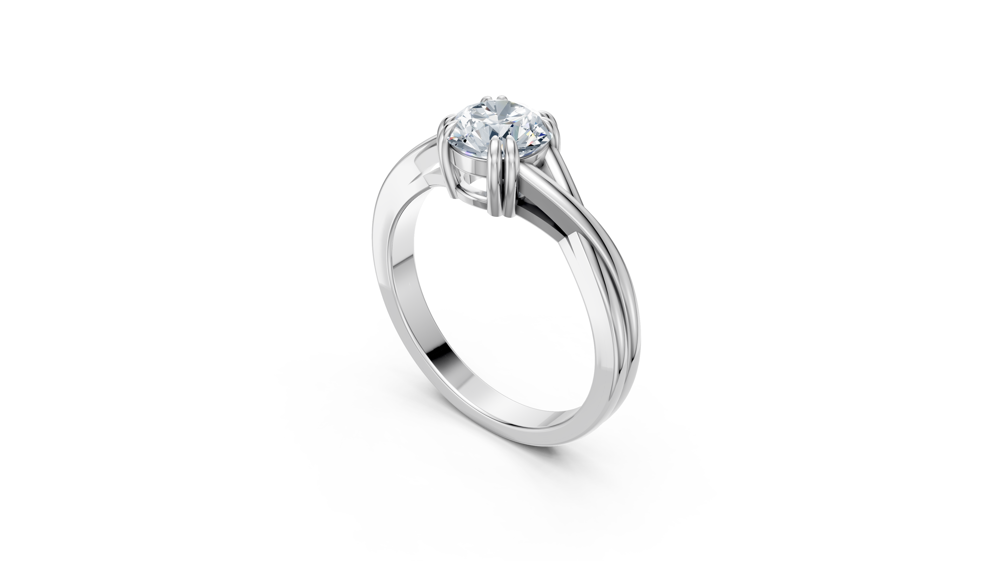 Twist Solitaire Ring