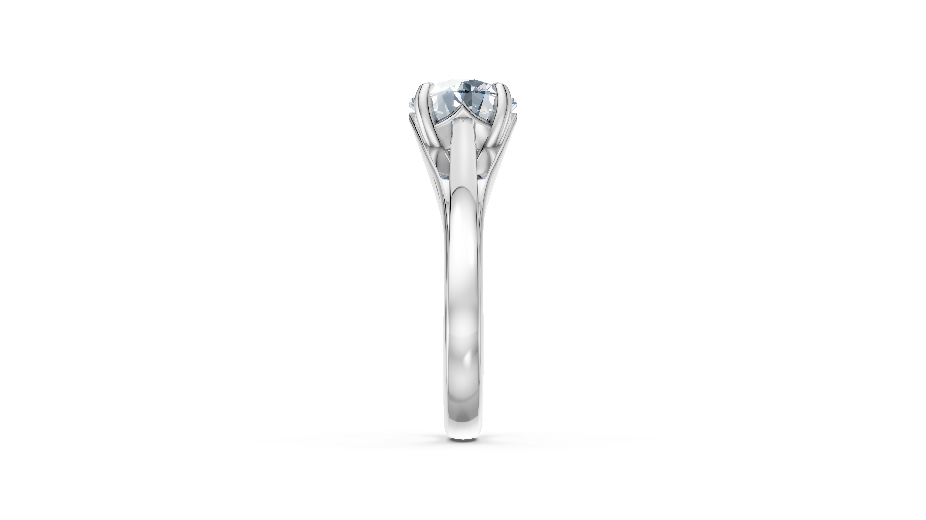 Solitaire Cross-Prong Ring