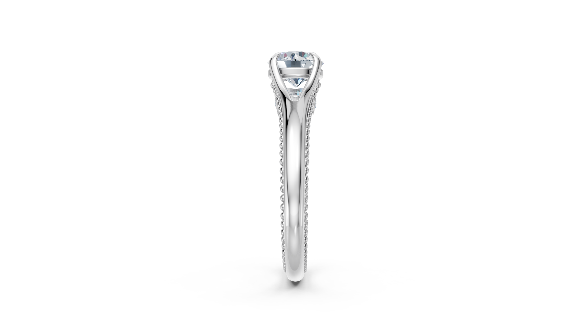 Vintage Solitaire Silver Ring