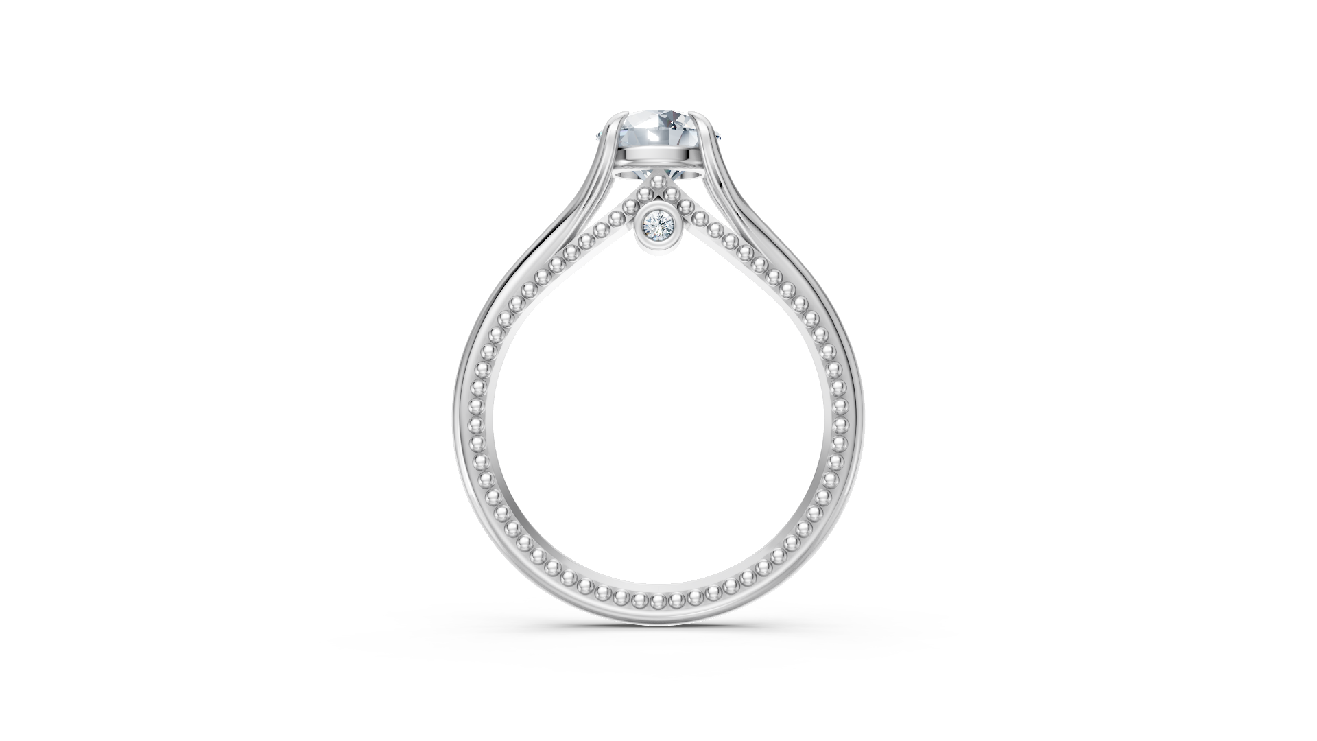 Vintage Solitaire Silver Ring