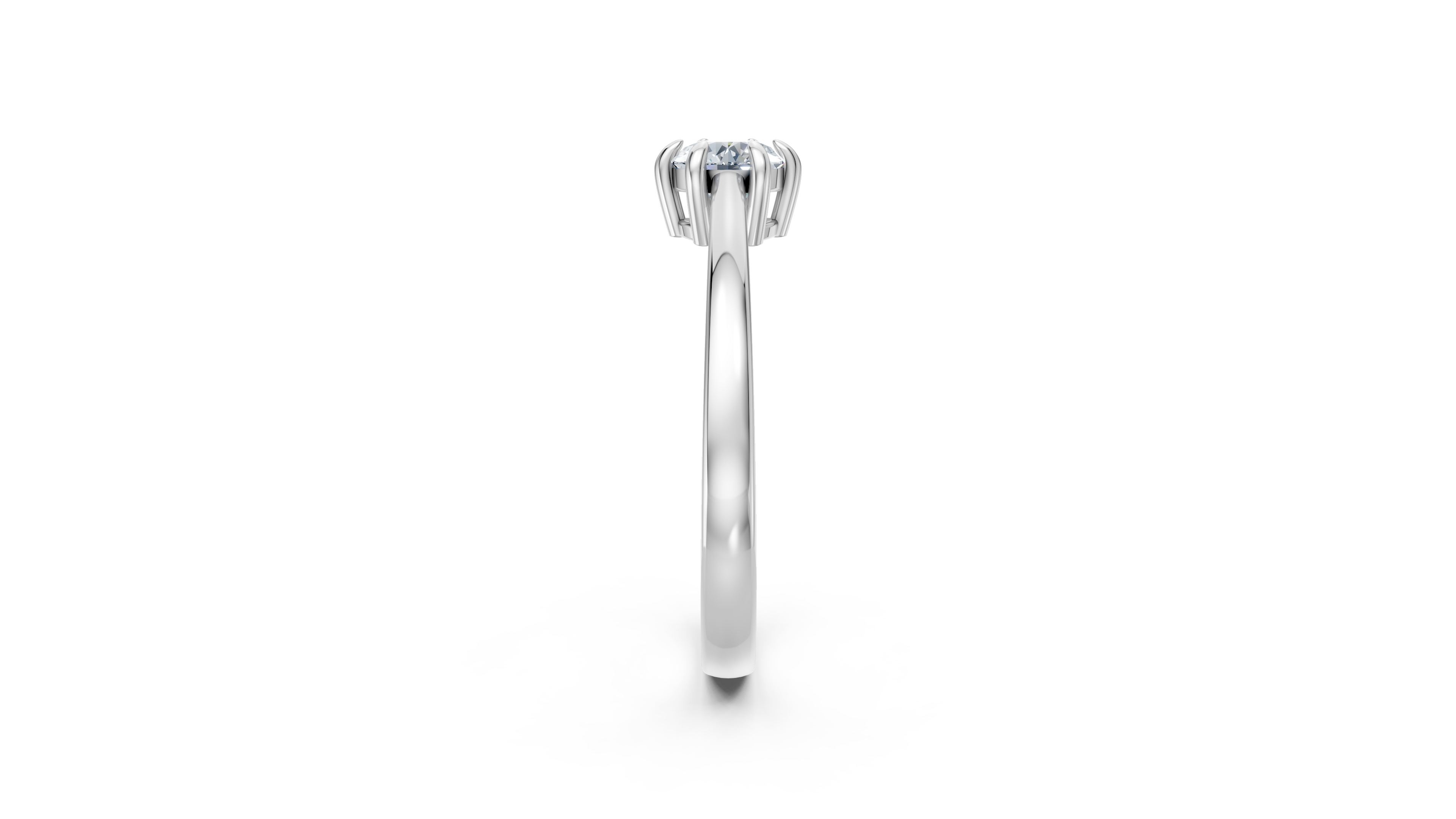Silver Solitaire Zircon Ring