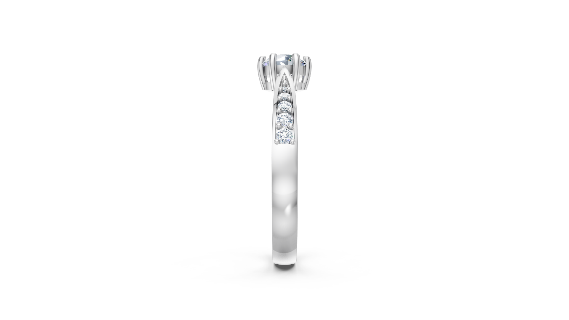 Classic Solitaire Silver Ring