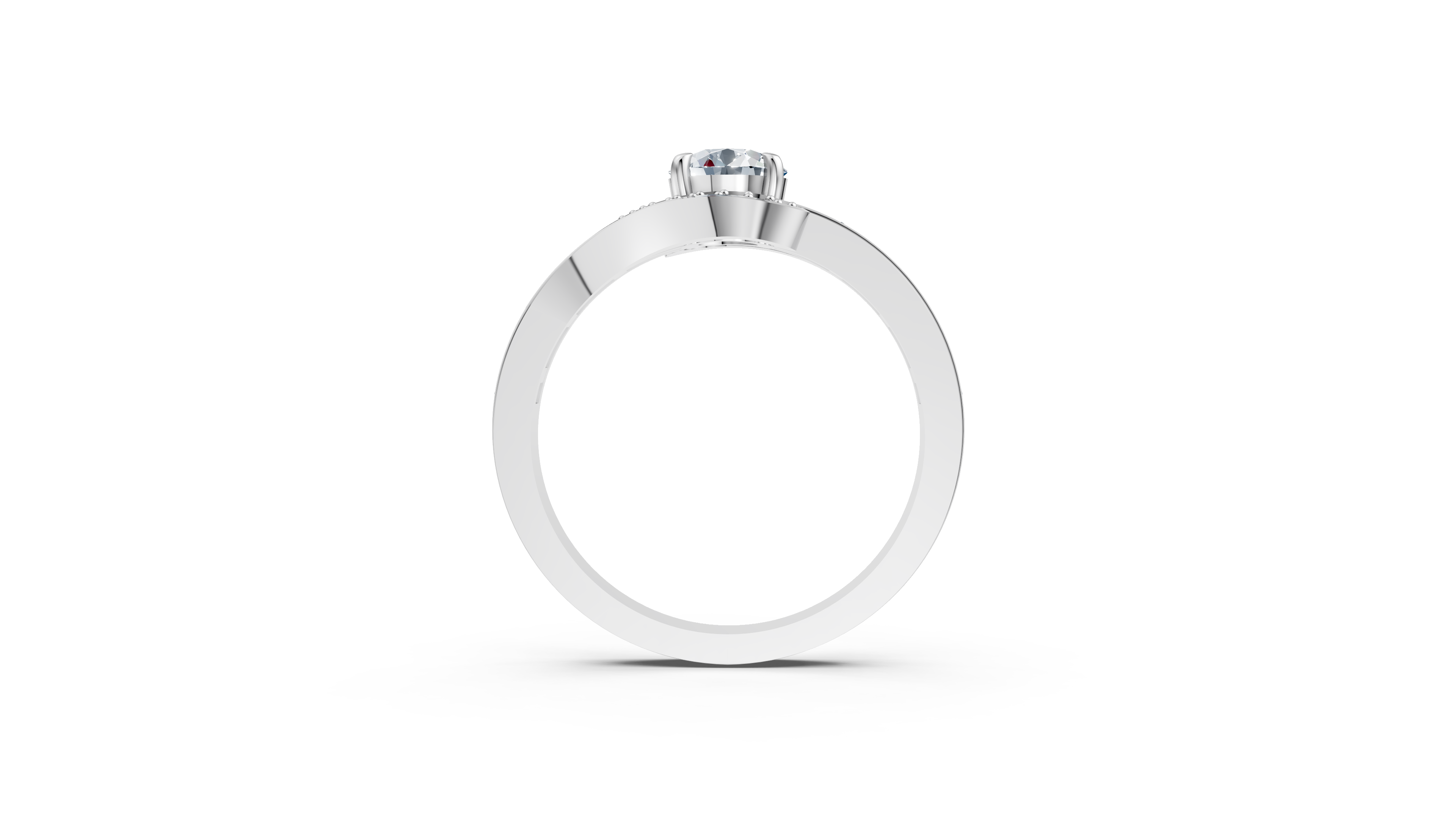 Silver Twilight Wave Ring